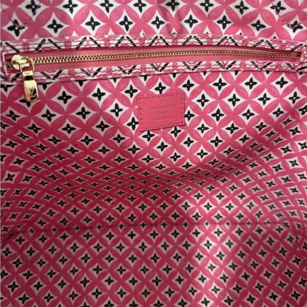Louis Vuitton Pink and White Monogram by the pool neverfull - Picture 7 of 14